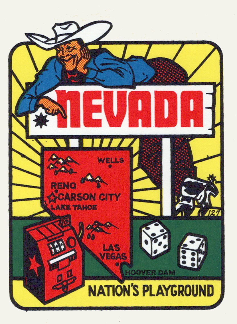 (image for) Nevada (2) Nation's Playground Vintage Vacation Sticker